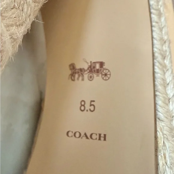 NWOT Coach Talina Espadrille Woven Heels - Picture 6 of 7